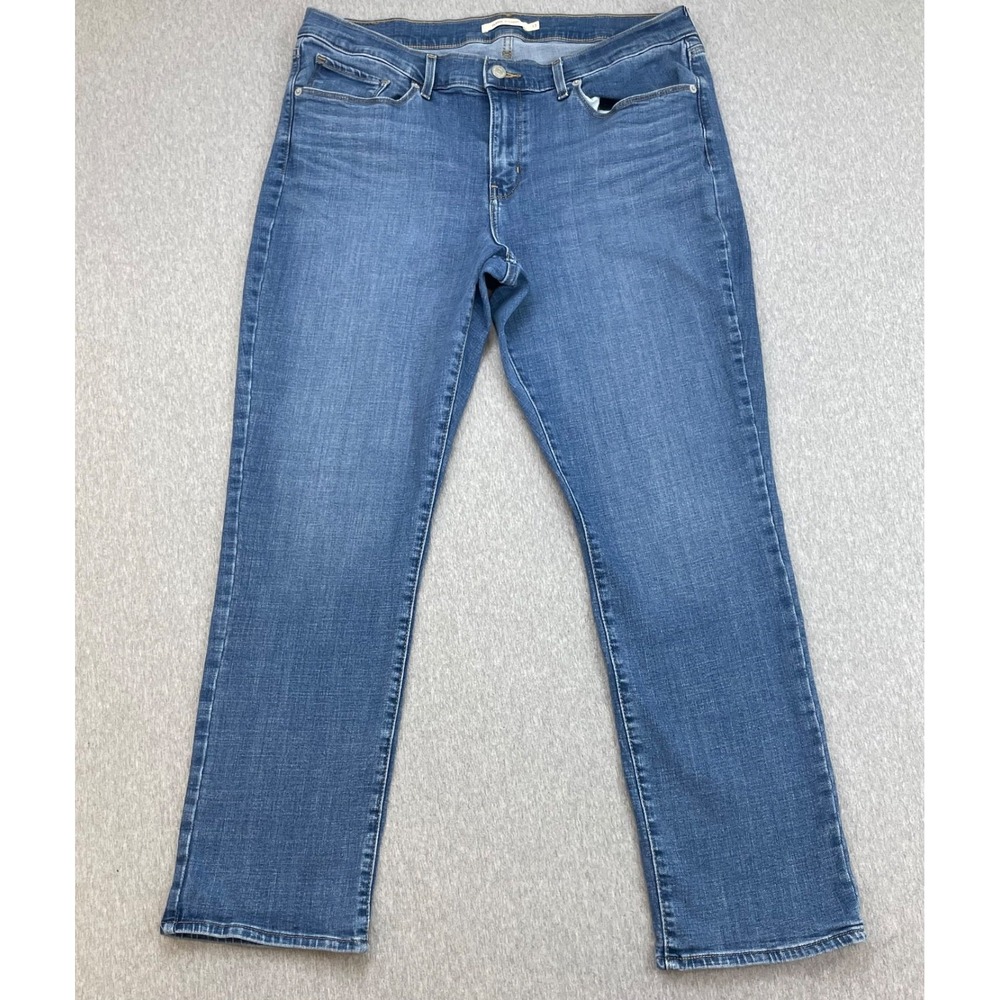Levis Jeans Womens 16M (33 x 30) Blue Cotton Blend Classic Straight
